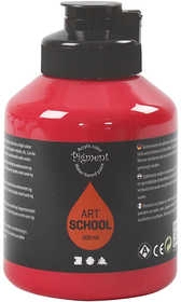 Pigment Art School, primary red, semi-opaque, good fade resistant, 500ml [HOB-35404]